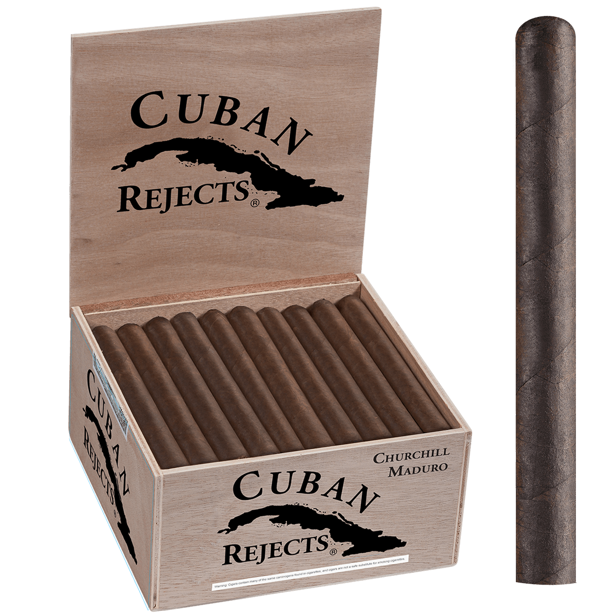 Cuban Rejects Churchill Maduro 50 Ct. Box 7.00X48