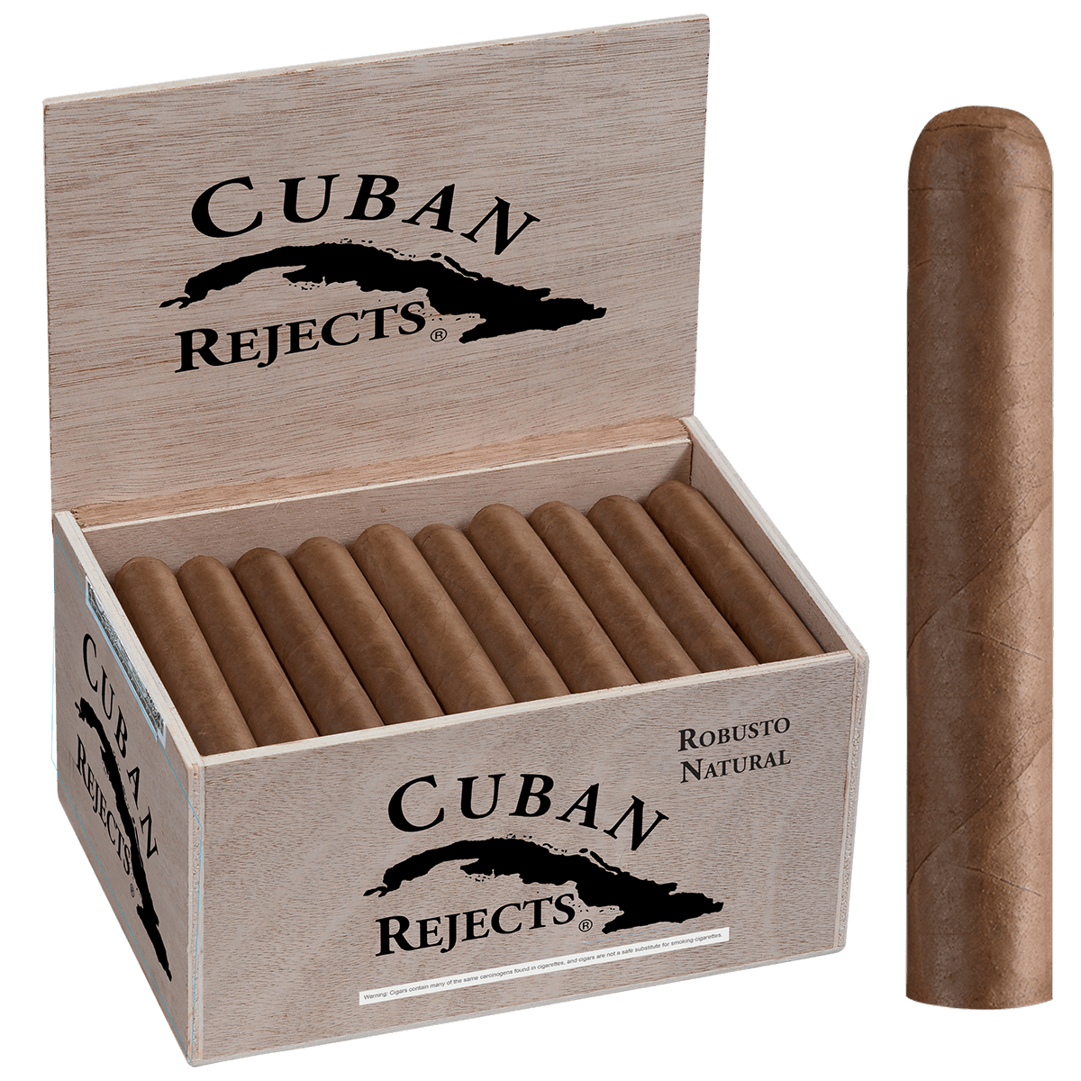 Cuban Rejects Robusto Natural 50 Ct. Box 5.00X50
