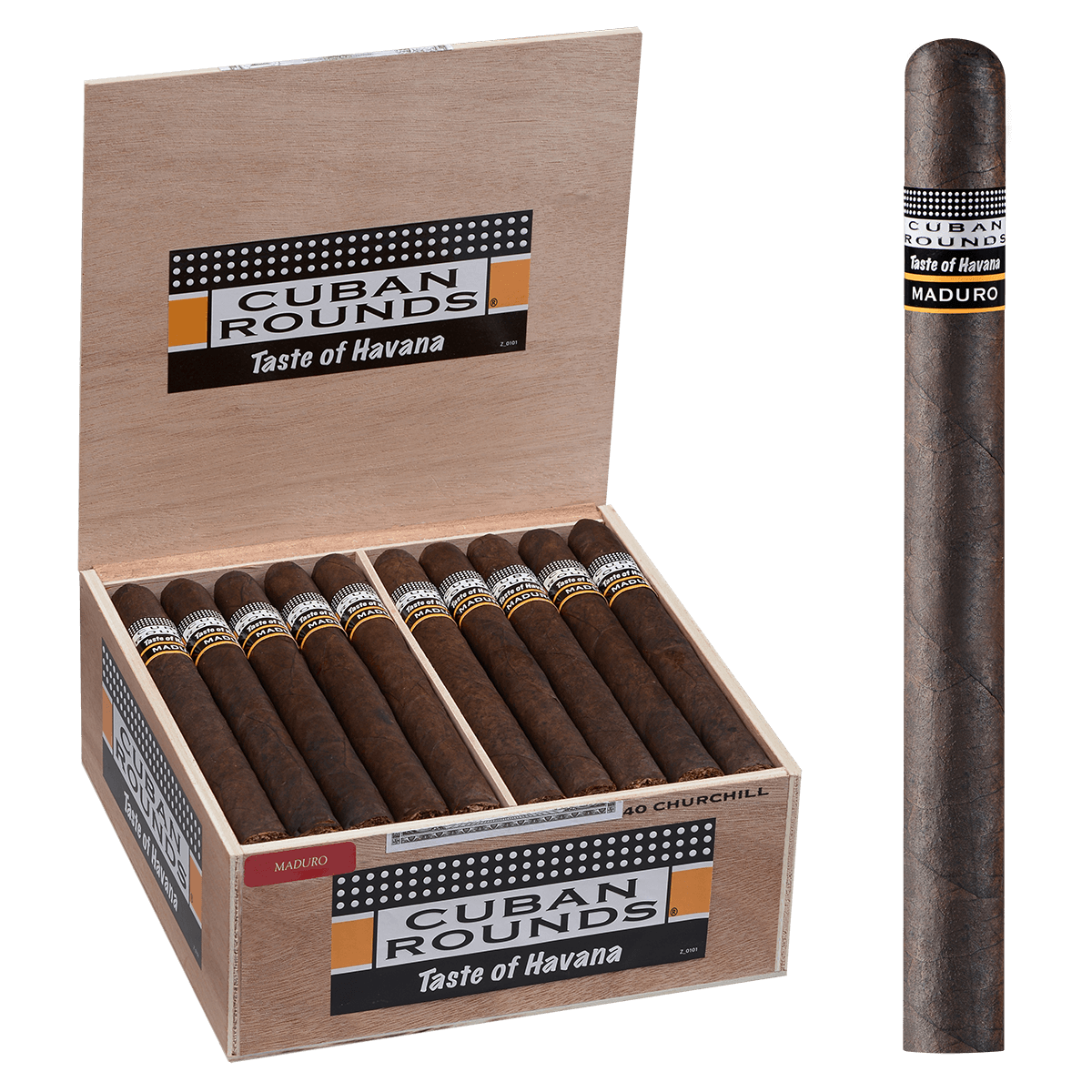 Cuban Rounds Churchill Maduro 40 Ct. Box 7.00X48