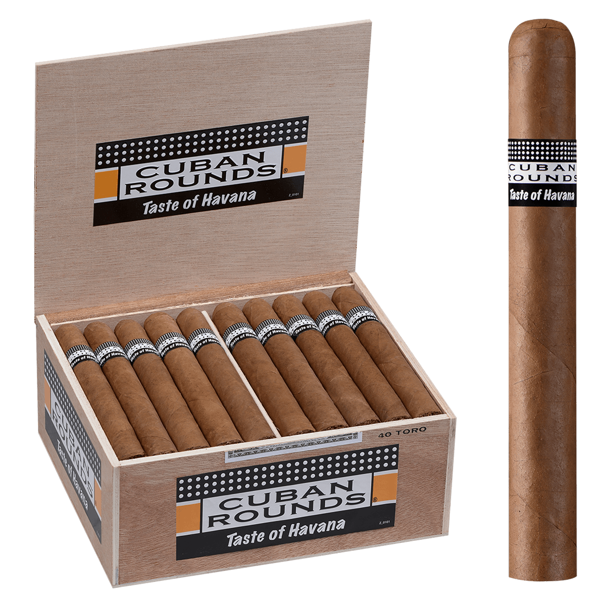 Cuban Rounds Toro Natural 40 Ct. Box 6.00X50