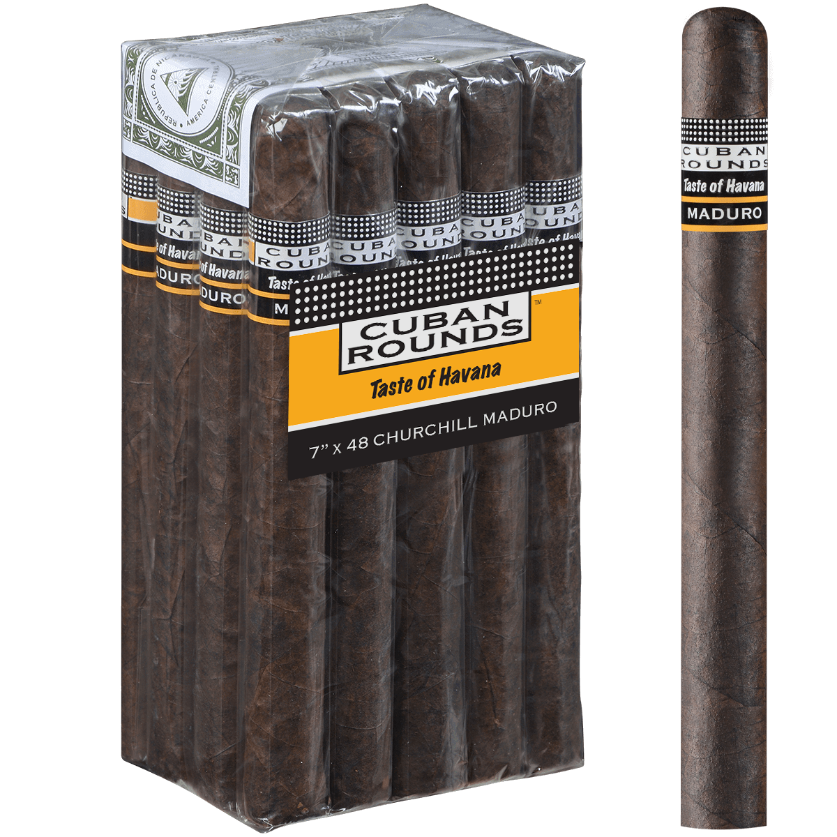Cuban Rounds Churchill Maduro 20 Ct. Bundle 7.00X48
