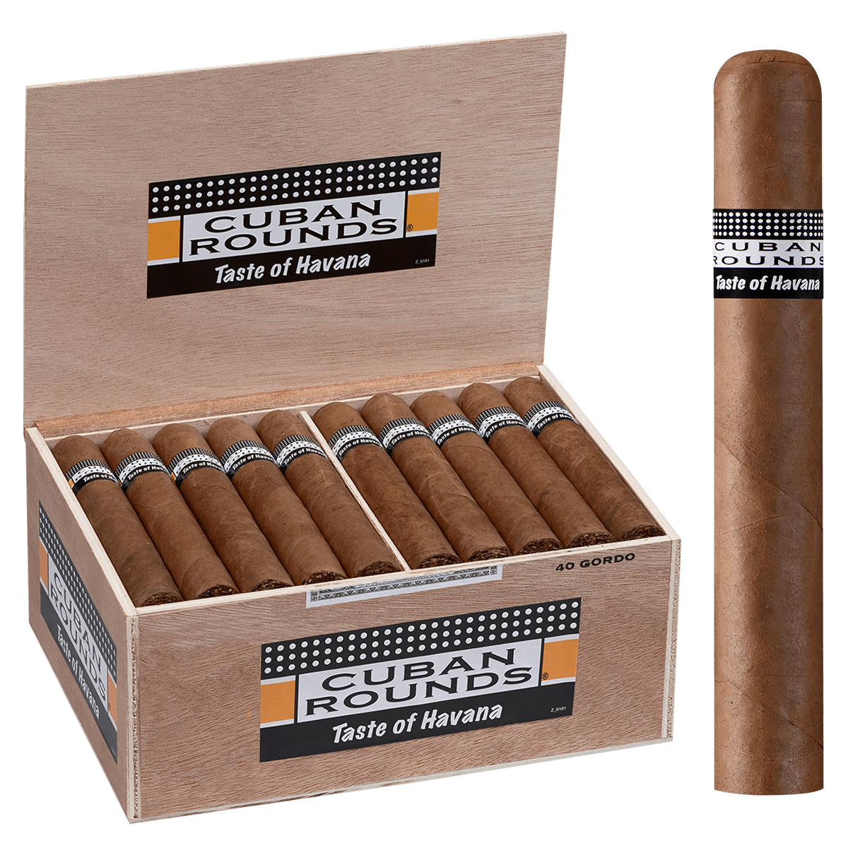 Cuban Rounds Toro Gordo Natural 40 Ct. Box 6.00X60
