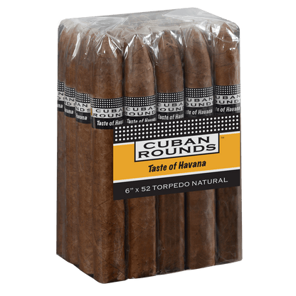 Cuban Rounds Torpedo Natural 20 Ct. Bundle 6.00X52