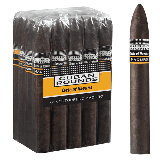 Cuban Rounds Torpedo Maduro 20 Ct. Bundle 6.00X52