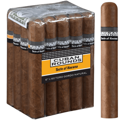 Cuban Rounds Toro Gordo Natural 20 Ct. Bundle 6.00X60
