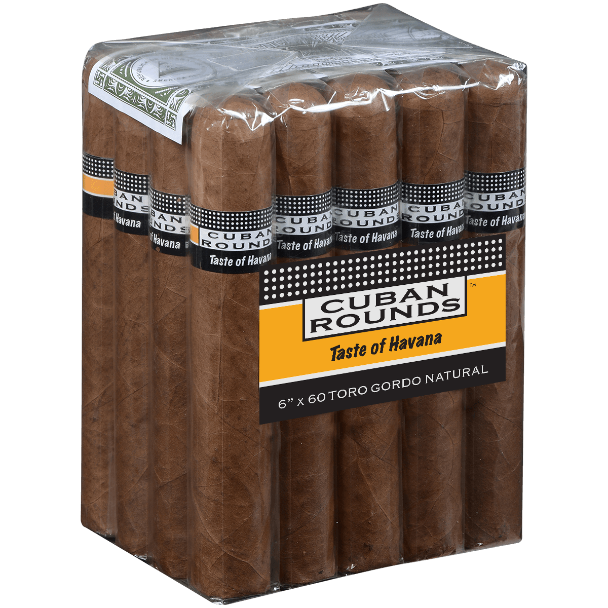 Cuban Rounds Toro Gordo Natural 20 Ct. Bundle 6.00X60