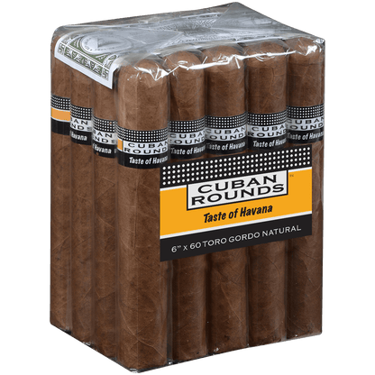 Cuban Rounds Toro Gordo Natural 20 Ct. Bundle 6.00X60