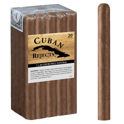 Cuban Rejects Churchill Natural 20 Ct Bundle 7.00X48