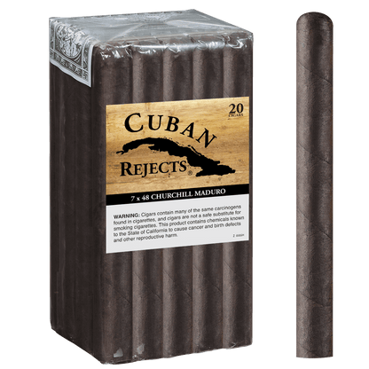 Cuban Rejects Churchill Maduro 20 Ct Bundle 7.00X48