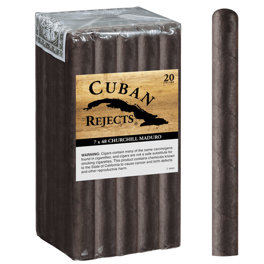 Cuban Rejects Churchill Maduro 20 Ct Bundle 7.00X48