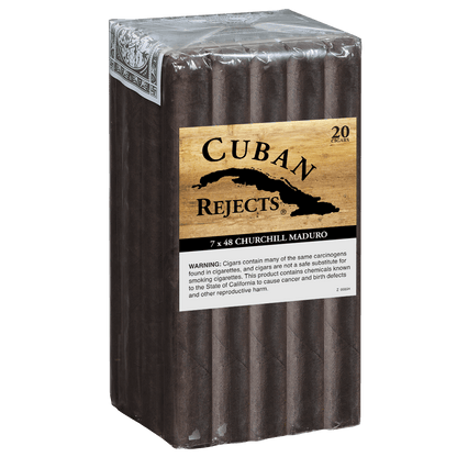 Cuban Rejects Churchill Maduro 20 Ct Bundle 7.00X48