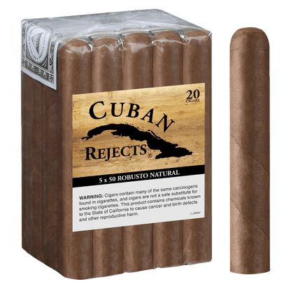Cuban Rejects Robusto Natural 20 Ct. Bundle 5.00X50