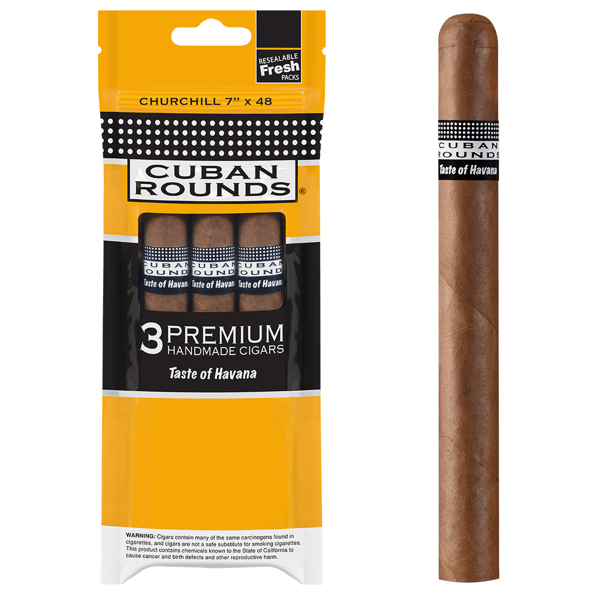 Cuban Rounds Churchill Natural Sealed Fresh 8/3 Ct. 7.00X48