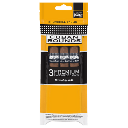 Cuban Rounds Churchill Natural Clip Strip 8/3 Ct. 7.00X48