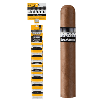 Cuban Rounds Robusto Natural Clip Strip 8/3 Ct. 5.00X50