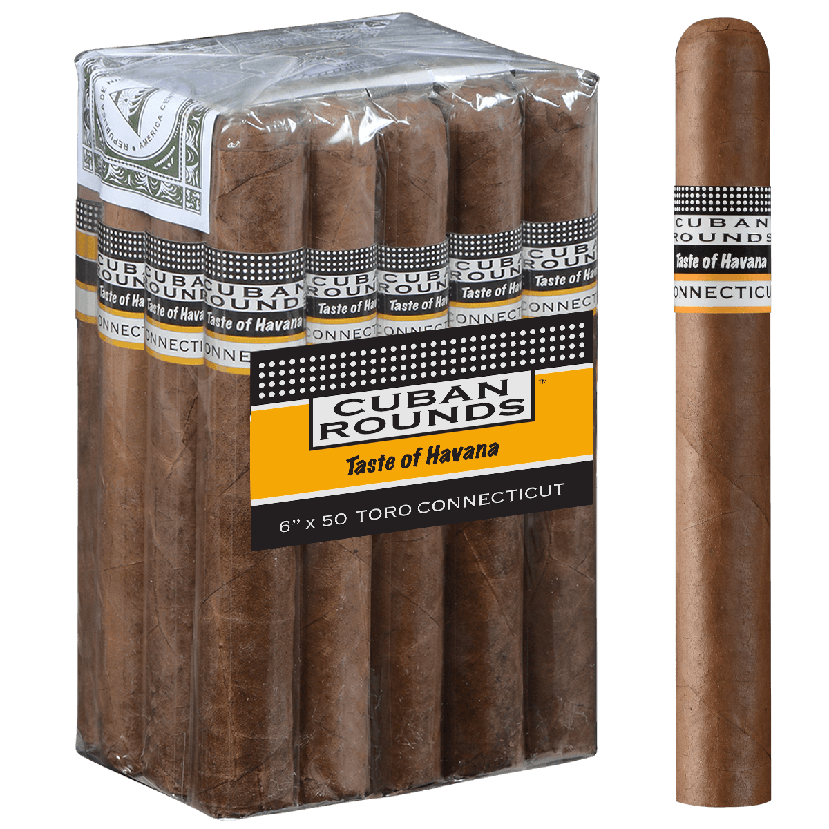 Cuban Rounds Toro Connecticut 20 Ct. Bundle 6.00X50