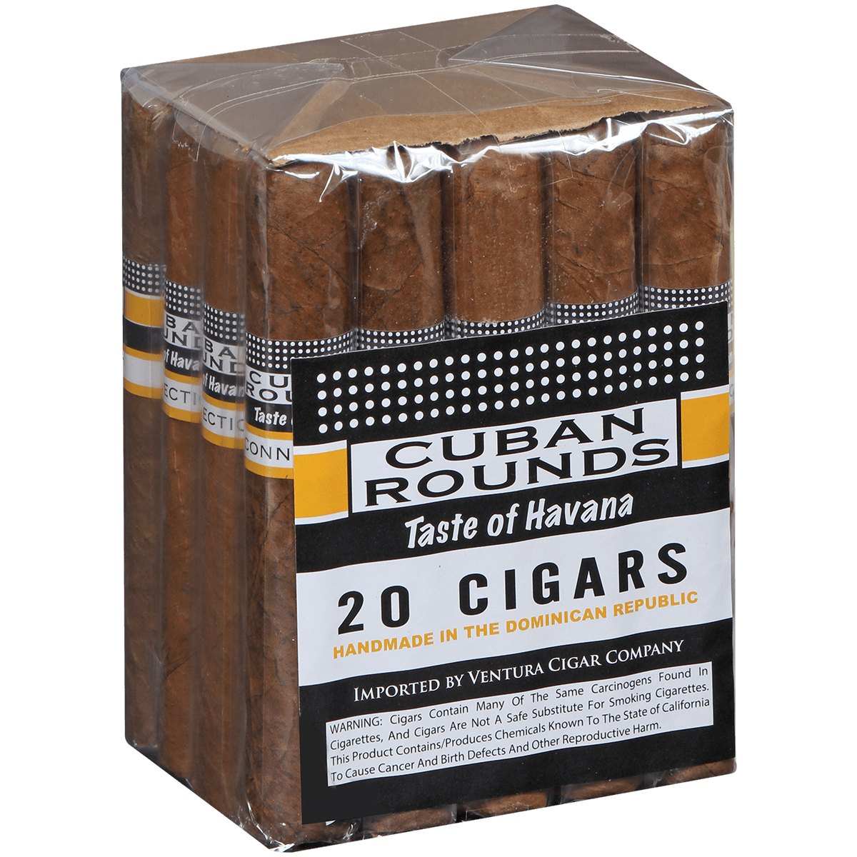 Cuban Rounds Robusto Connecticut 20 Ct. Bundle 5.00X50