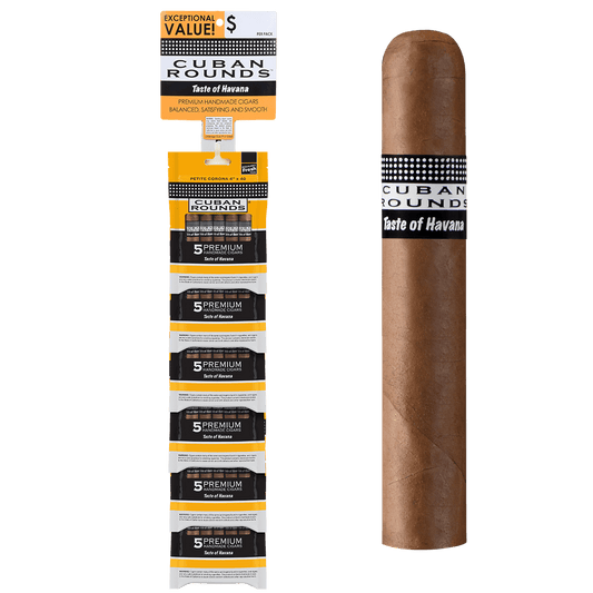 Cuban Rounds Nat. Petite Corona Clip Strp 6/5 Ct. Packs 4.00X40