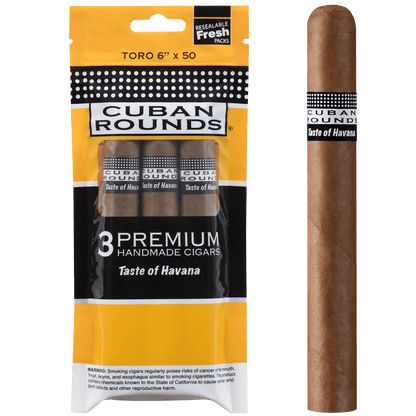 Cuban Rounds Nat Toro Sealed Fresh 8/3 Ct. Packs 6.00X50