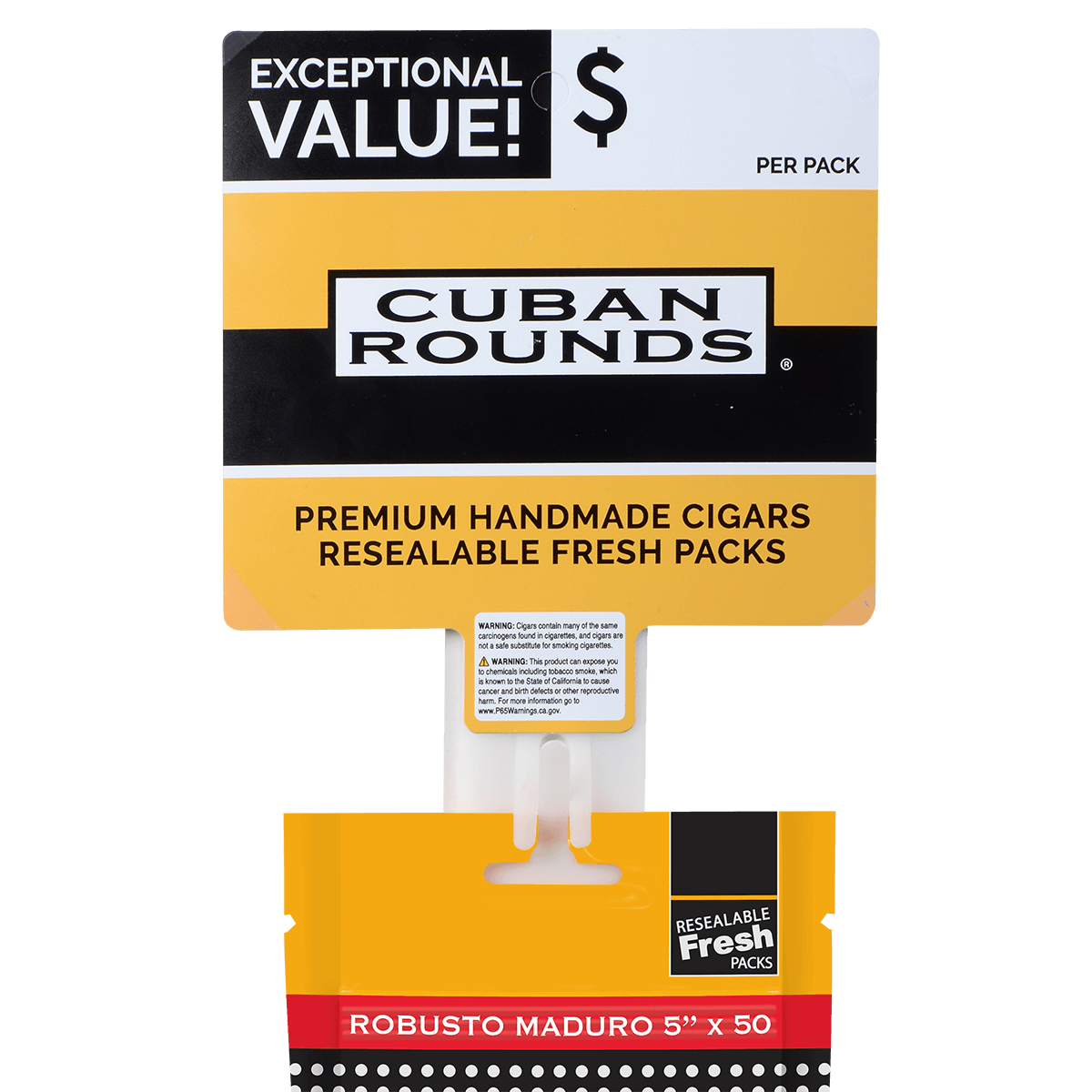 CUBAN ROUNDS ROBUSTO MADURO "CLIP STRIP"  8/3 CT. 5.00X50