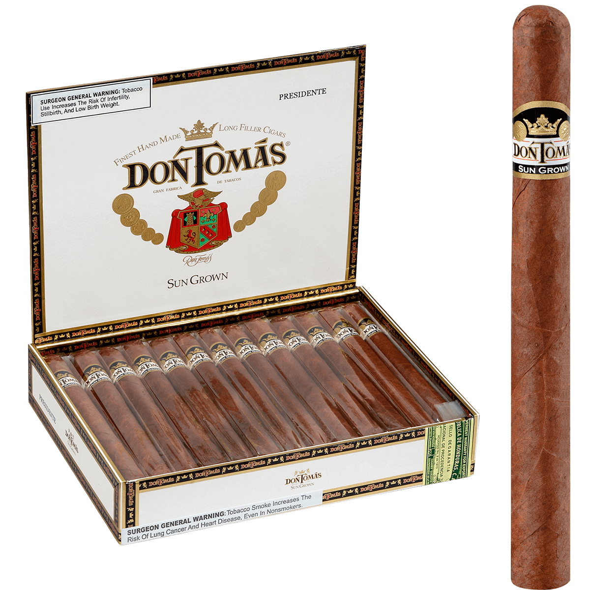 Don Tomas Sun Grown Presidente 25 Ct. Box 7.50X50