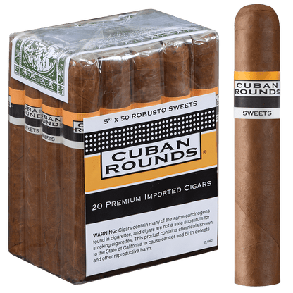 Cuban Rounds Robusto Sweets 20 Ct. Bundle 5.00X50