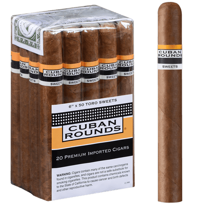 Cuban Rounds Toro Sweets 20 Ct. Bundle 6.00X50