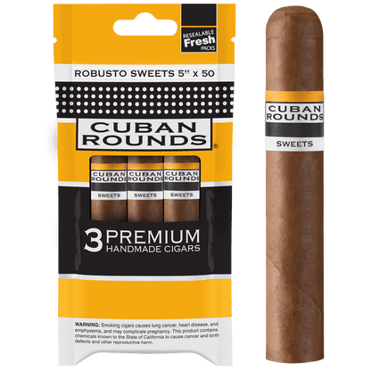 Cuban Rounds Robusto Sweets Sealed Fresh 8 3 Ct. 5.00X50