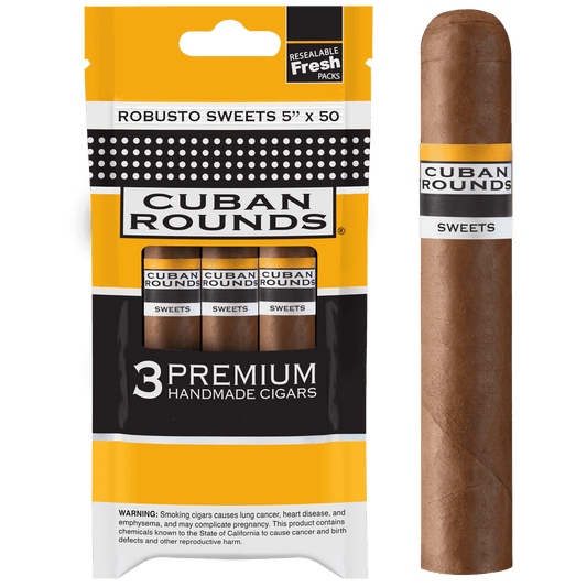 Cuban Rounds Robusto Sweets Sealed Fresh 8 3 Ct. 5.00X50