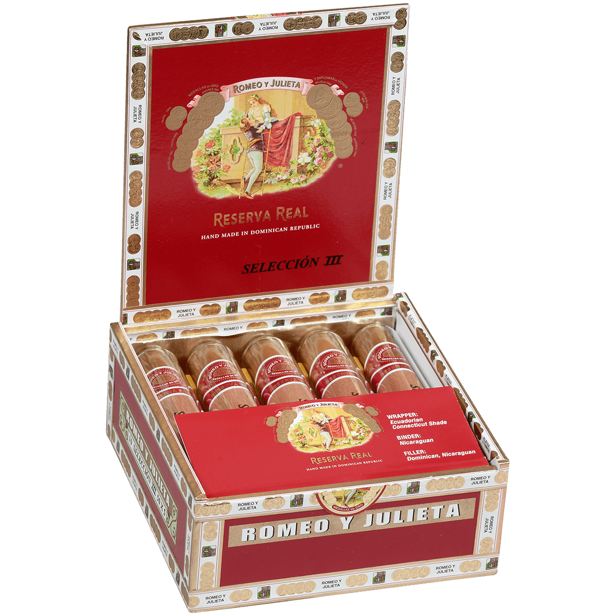 Romeo Y Julieta Seleccion Reserva Real Crystal Iii 10 Ct. Tubes Box 5.00X50