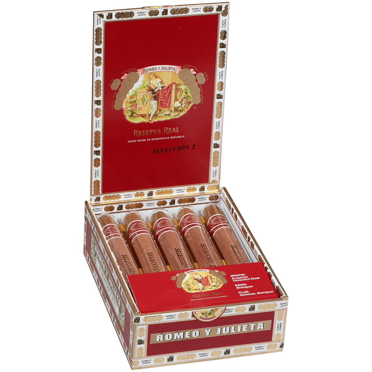 Romeo Y Julieta Seleccion Reserva Real Crystal I 10 Ct. Tubes Box 7.00X50