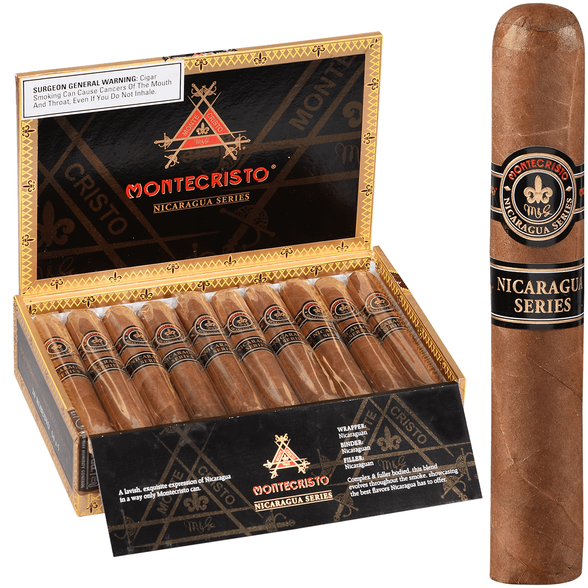 Montecristo Nicaragua Robusto 20 Ct. Box 5.00X54