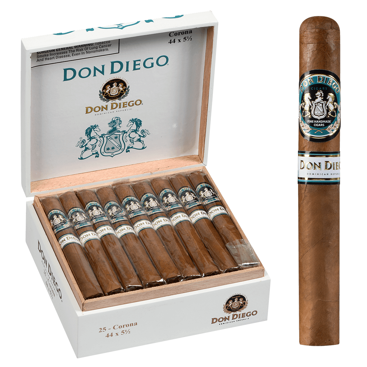 Don Diego Coronas 25 Ct. Box 5.50X44