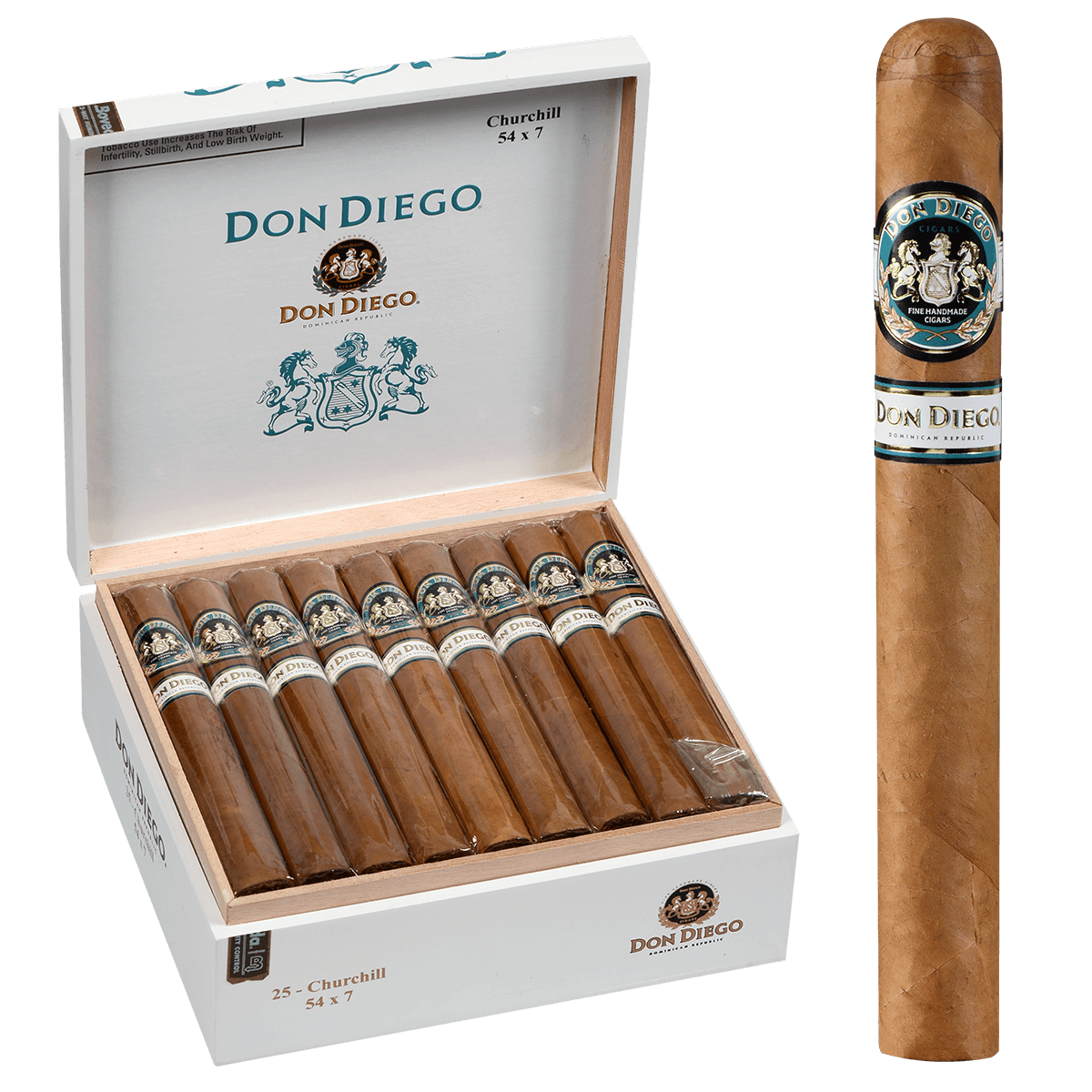 Don Diego Churchill 25 Ct. Box 7.00X54