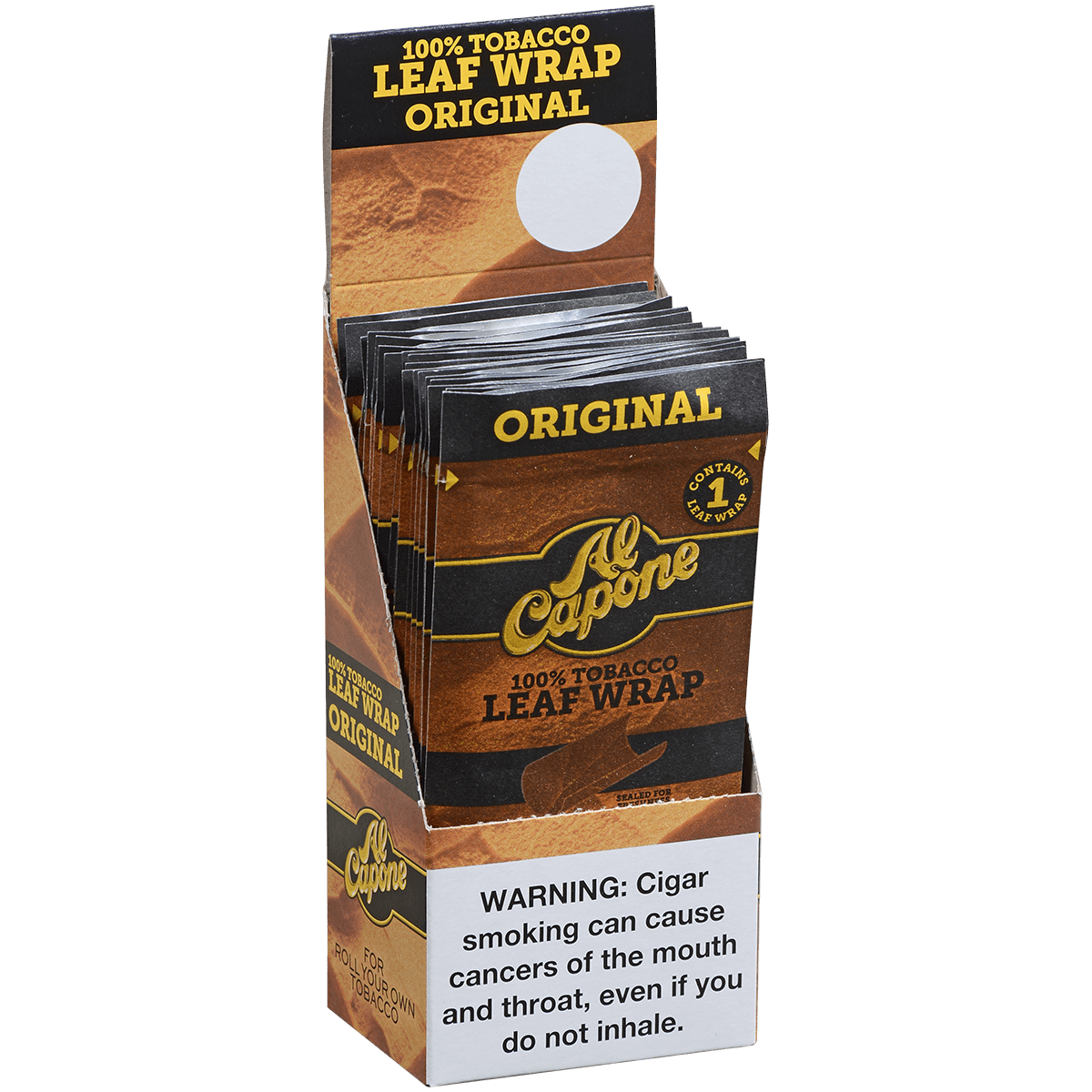 Al Capone Cigar Wraps Original 1/18 Pack Carton