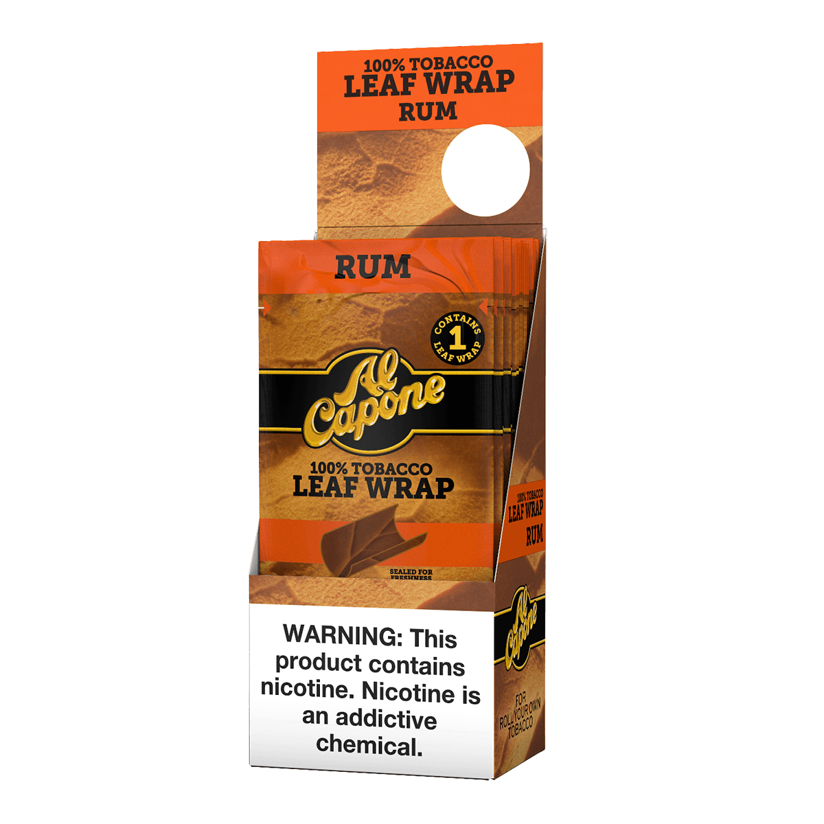 Al Capone Cigar Wraps Rum 1/18 Pack Carton
