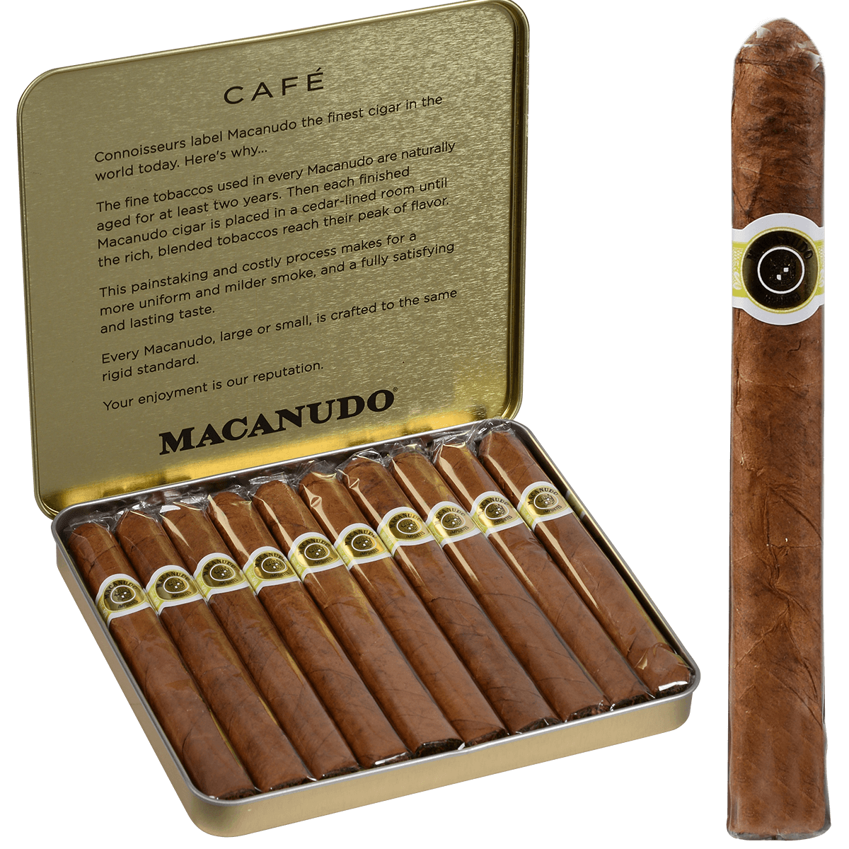 Macanudo Cafe Ascots 10/10 Tins 4.19X32