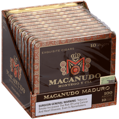 Macanudo Maduro Ascots 10/10 Tins 4.19X32