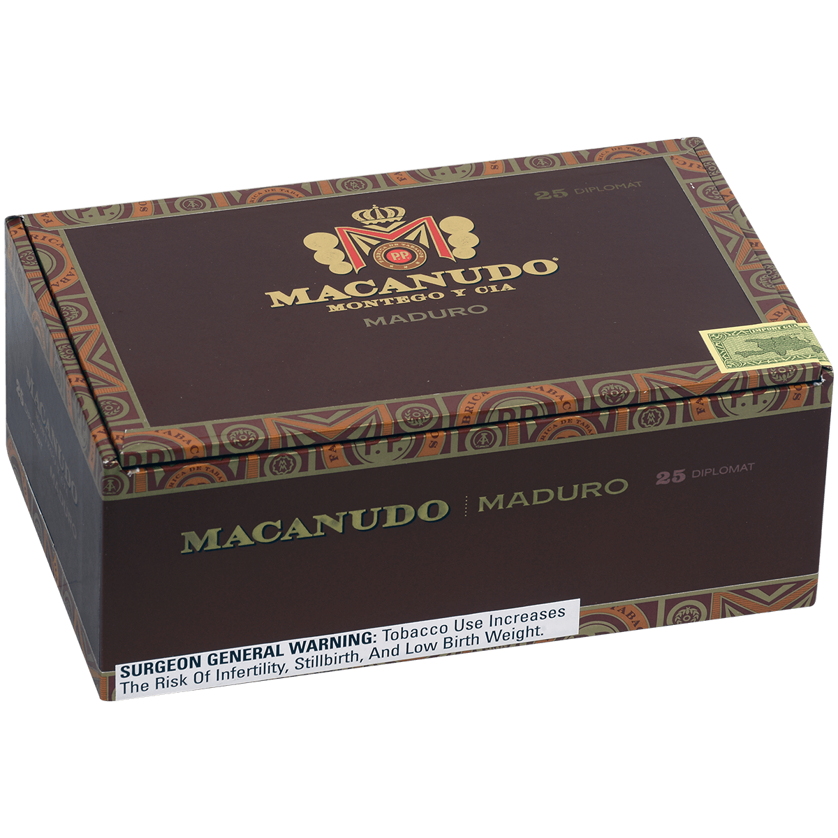 Macanudo Maduro Diplomat 25 Ct. Box 4.50X38/60/44
