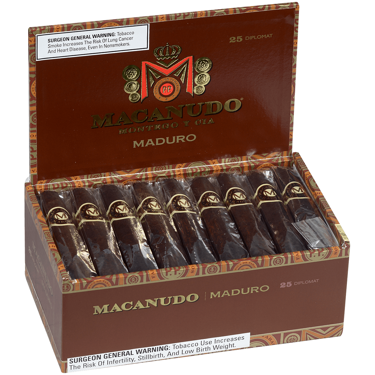 Macanudo Maduro Diplomat 25 Ct. Box 4.50X38/60/44