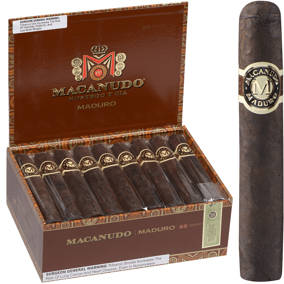 Macanudo Maduro Gigante 25 Ct. Box 6.00X60