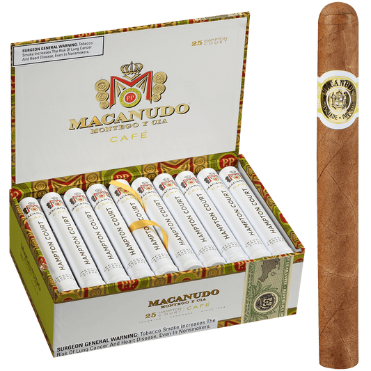 Macanudo Cafe Hampton Court Tubos 25 Ct. Box 5.50X42
