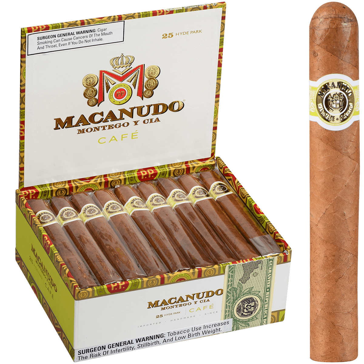 Macanudo Cafe Hyde Park 25 Ct. Box 5.50X49
