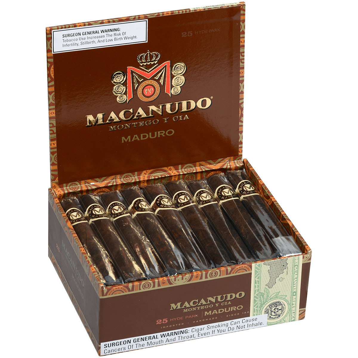 Macanudo Maduro Hyde Park 25 Ct. Box 5.50X49