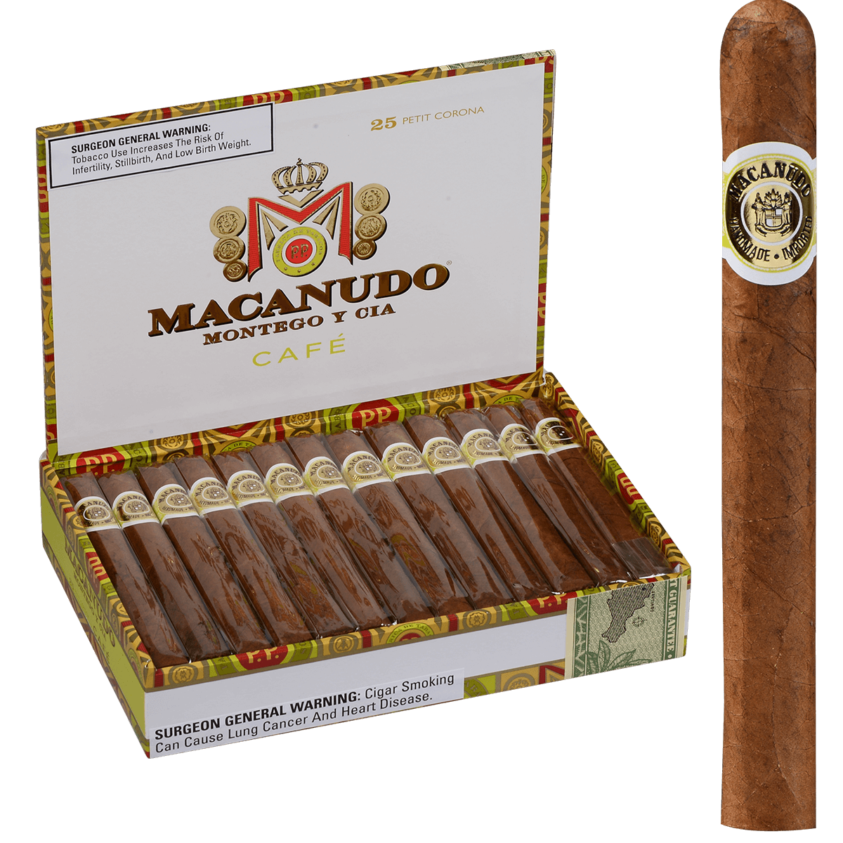 Macanudo Cafe Petit Corona 25 Ct. Box 5.00X38
