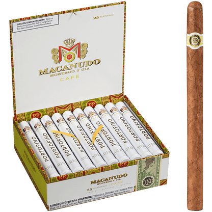 Macanudo Cafe Portofino Tubos 25 Ct. Box 7.00X34