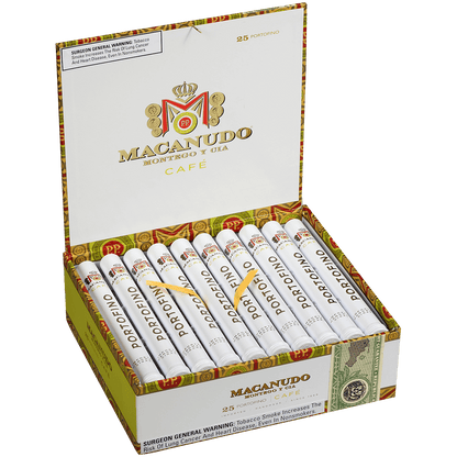 Macanudo Cafe Portofino Tubos 25 Ct. Box 7.00X34