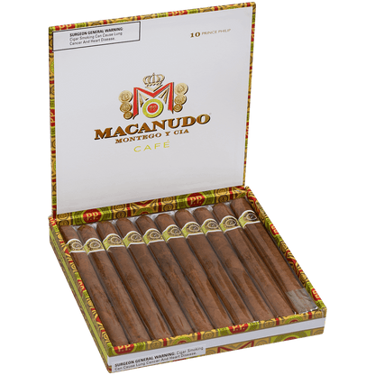 Macanudo Cafe Prince Philip 10 Ct. Box 7.50X49