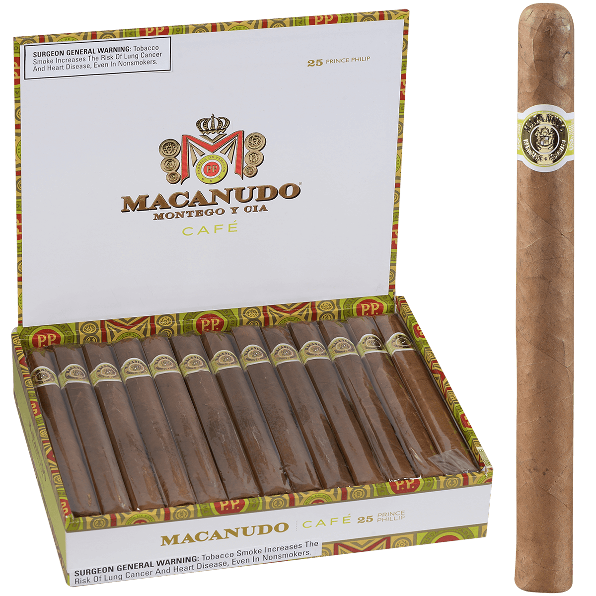 Macanudo Cafe Prince Philip 25 Ct. Box 7.50X49