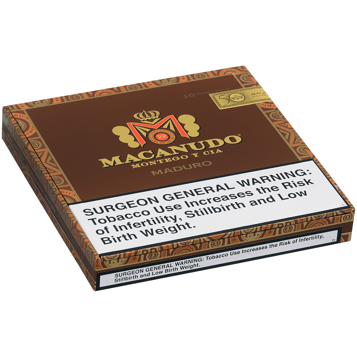 Macanudo Maduro Prince Philip 10 Ct. Box 7.50X49